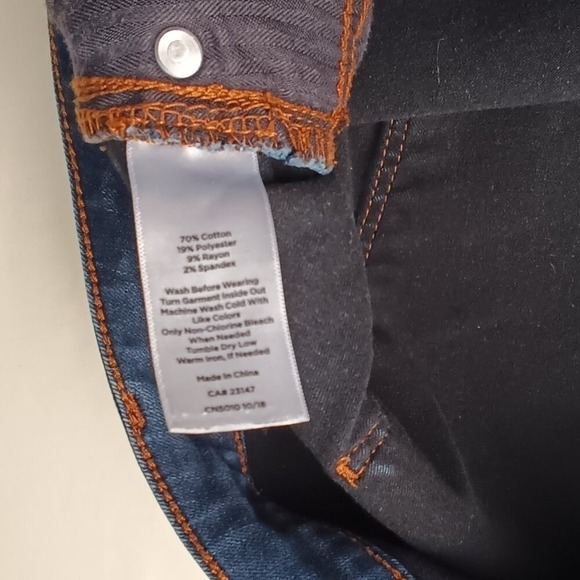 Talbots Womens Flawless Slim Ankle Curvy High Rise Dark Wash Jeans Size 22W - Picture 5 of 10